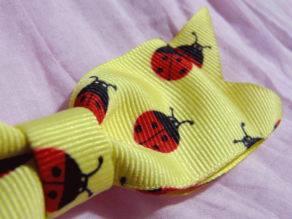 Yellow Lady Bug Bow - Image 2