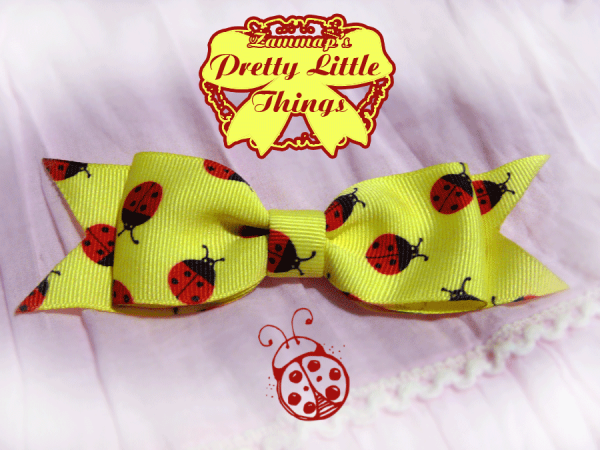 Yellow Lady Bug Bow