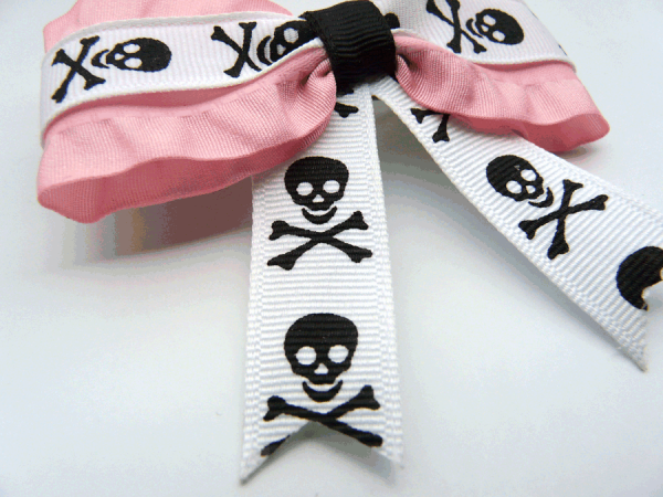 Grosgrain Jolly Roger Bow - Image 2