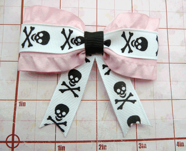 Grosgrain Jolly Roger Bow - Image 5