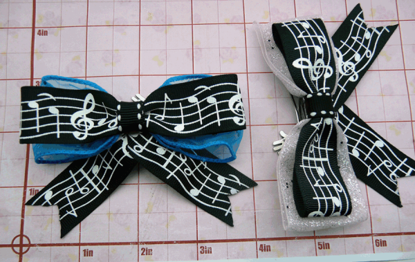 Glitter Music Note Bow - Image 5