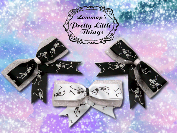 Glitter Dancing Skeleton bow