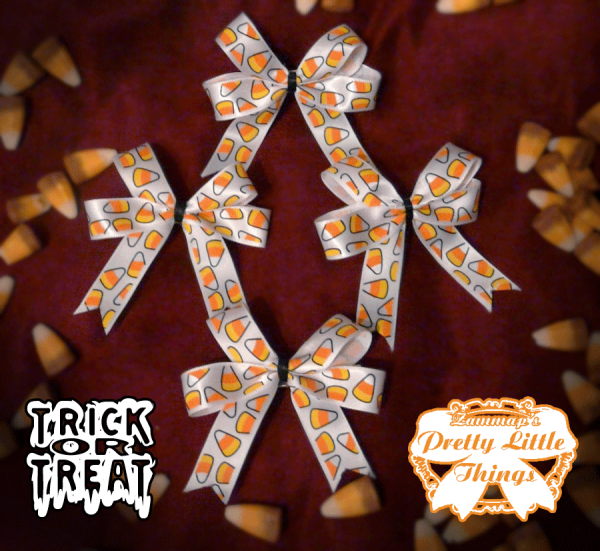 Fat White Candy Corn Bow