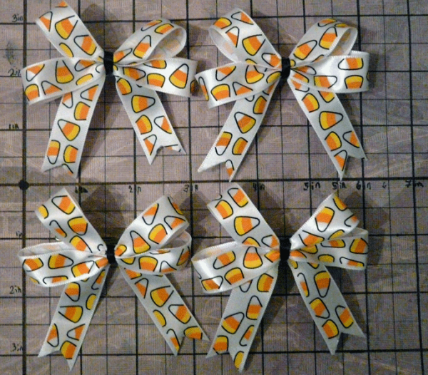 Fat White Candy Corn Bow - Image 4