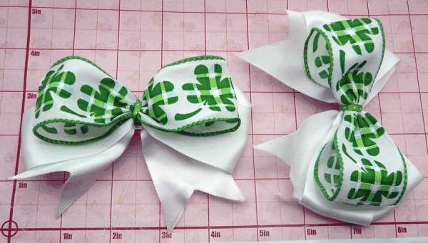 White Shamrock bow - Image 4