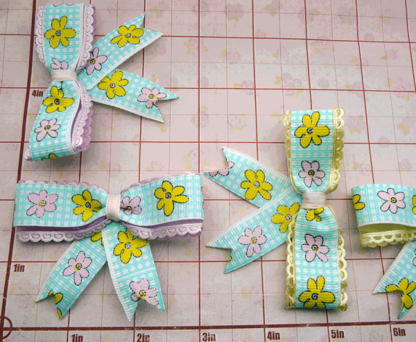 Picot cartoon flower bow - Image 5