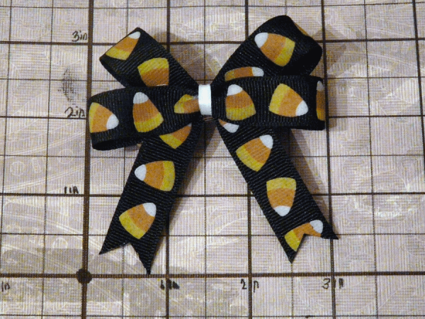 Fat Black Candy Corn Bow - Image 4