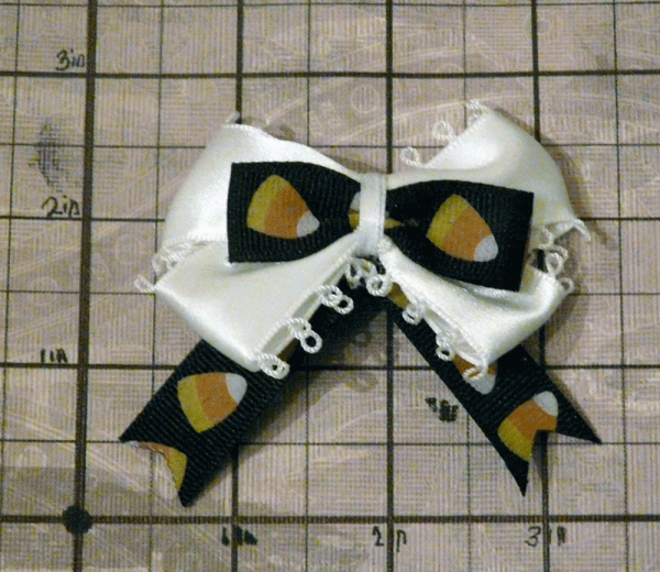 Big Black Candy Corn Bow - Image 4