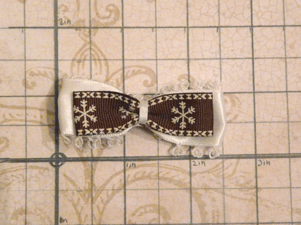Plain Brown Snow Flake Bow - Image 5