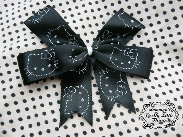 Fat Black Hello Kitty Bow