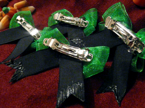 Cute Black Pumpkin Bow - Image 3