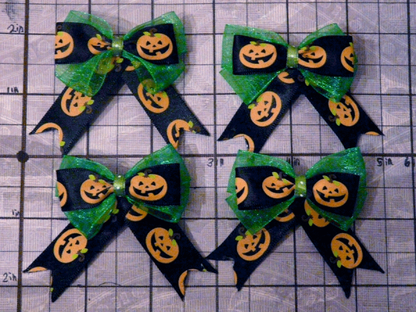 Cute Black Pumpkin Bow - Image 4