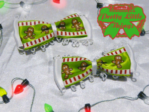 Mini Gingerbread man bow