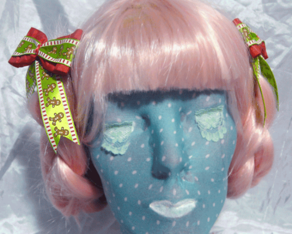 Ruffled Gingerbread man bow - Image 4