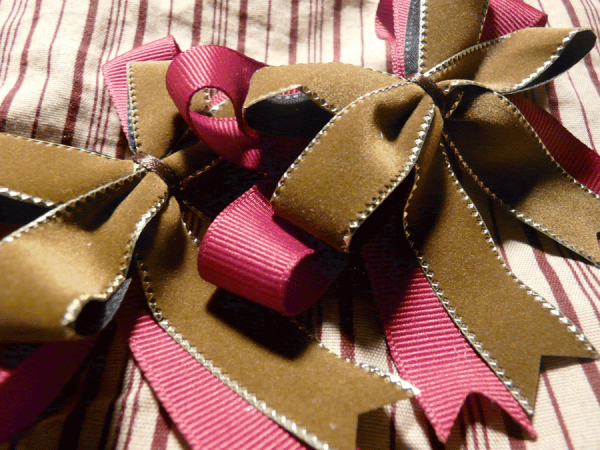 Maroon Chocolate Velvet Bow - Image 2