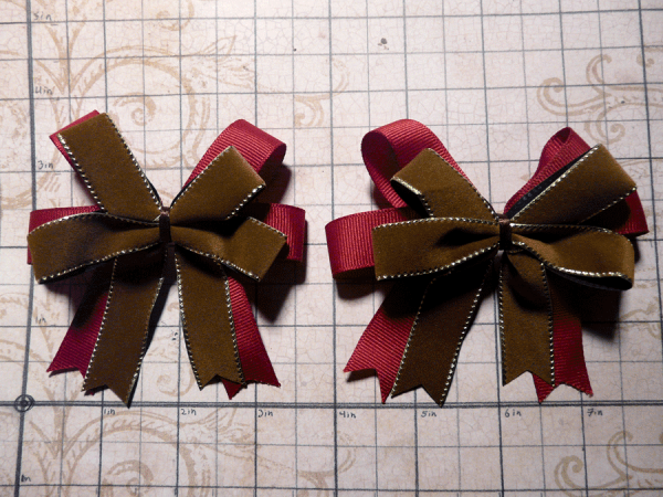 Maroon Chocolate Velvet Bow - Image 5