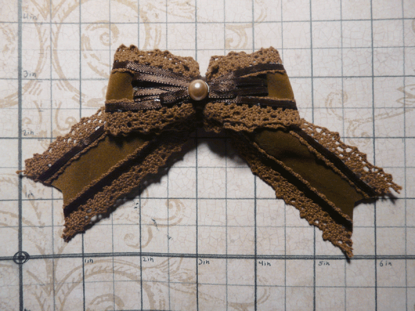 Fancy Velvet Chocolate Bow - Image 5