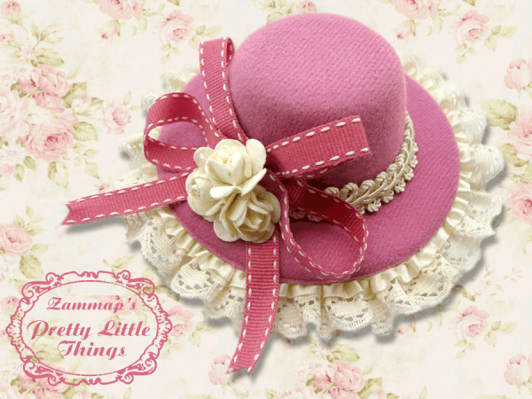 Magenta rose hat