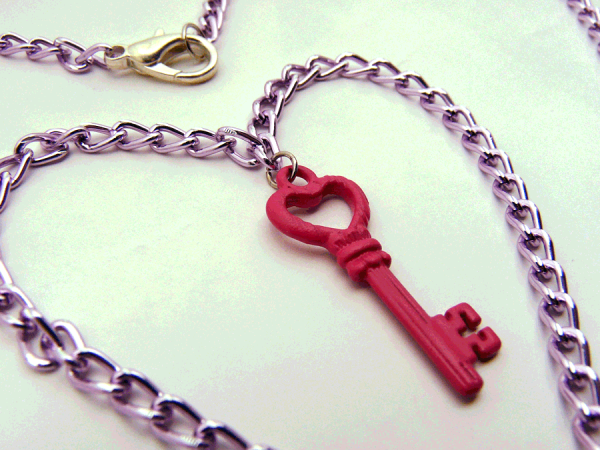 Pink Key Necklace - Image 2